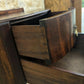 Georgian Mahogany Demi Lune Console Side Table with Drawers
