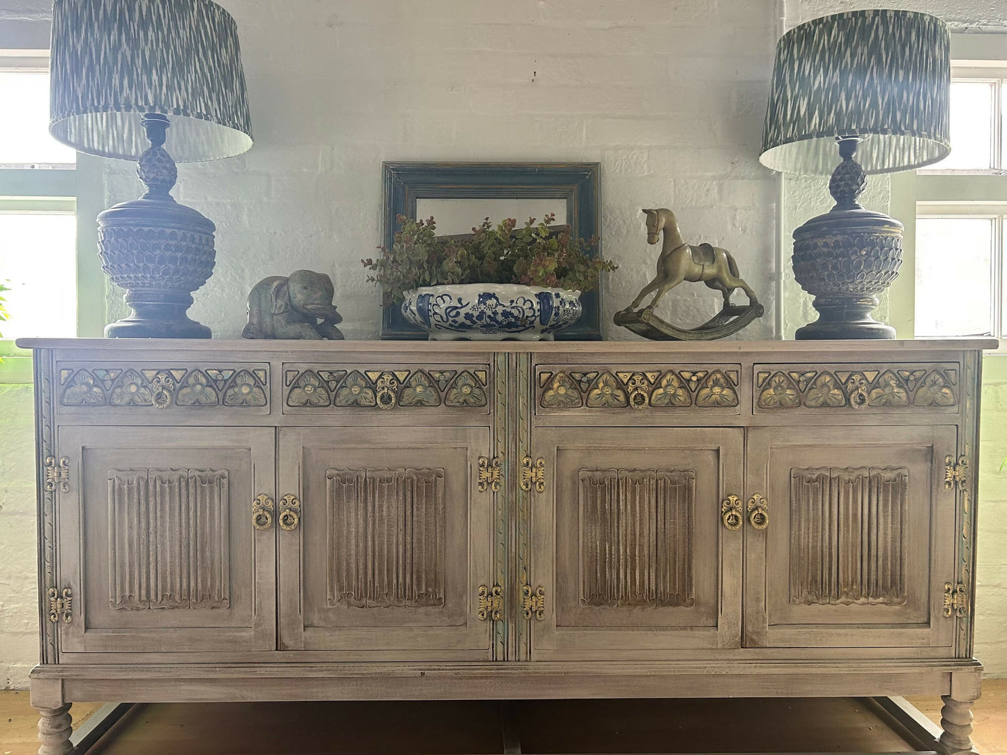 Vintage Carved Sideboard