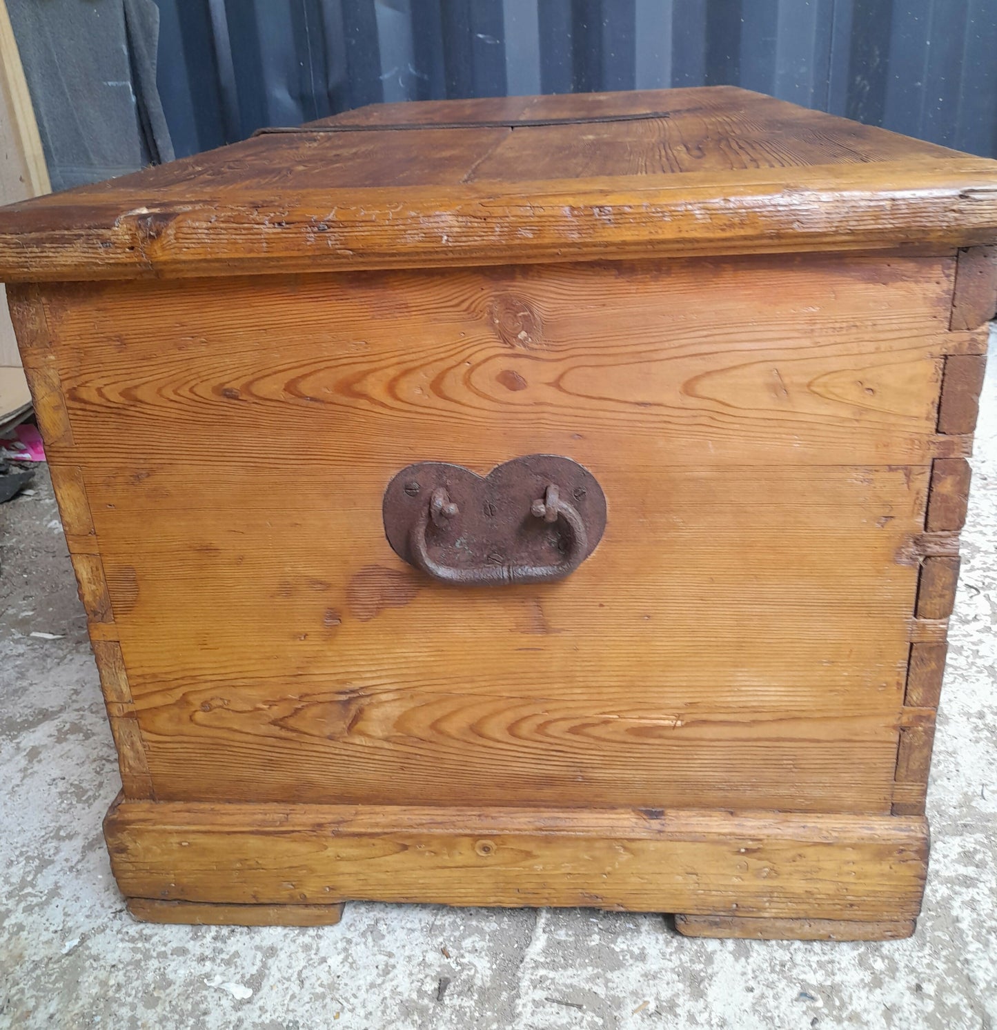 Large Victorian Pine Blanket Box