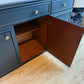 Newly refurbished solid sideboard dark blue
