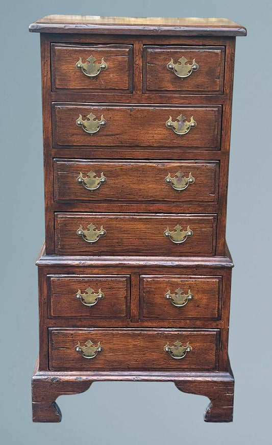 Oak Miniature Tallboy / Chest of Drawers