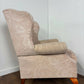 Vintage Style Cream Fabric Wingback Armchair