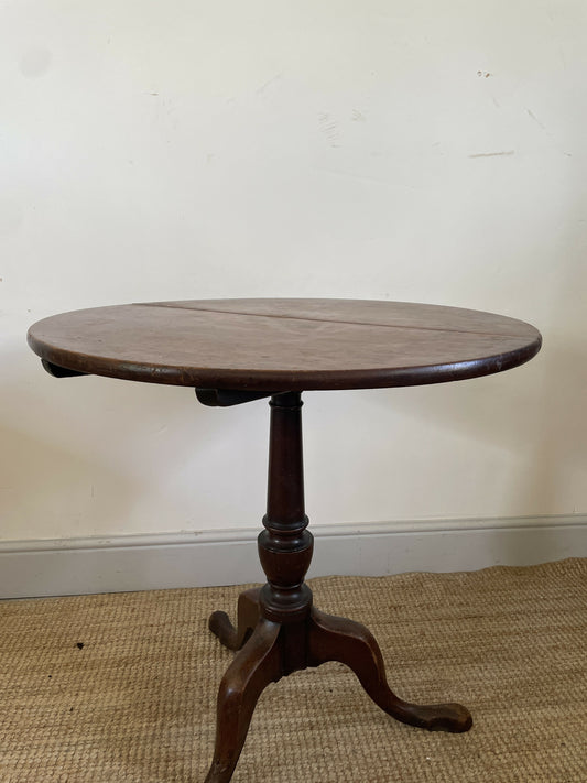 An Antique Oak Tripod Table