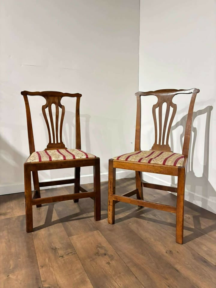 Pair of Georgian Mahogany Side Chairs