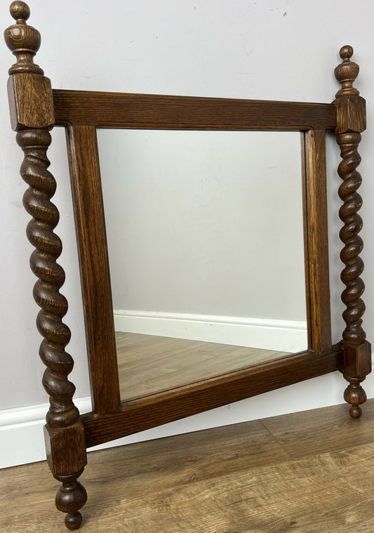 Mirror Vintage French Style Oak Carved Decorative Frame Wall Mirror LOT 6333