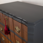 Upcycled Vintage Chest of Drawers | Black & Walnut | South African Furniture