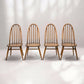 4 Ercol Dining Chairs Windsor Quaker Golden Dawn Vintage 1970s FREE UK Delivery