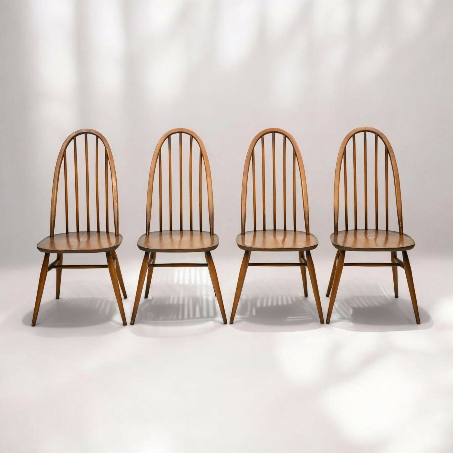 4 Ercol Dining Chairs Windsor Quaker Golden Dawn Vintage 1970s FREE UK Delivery