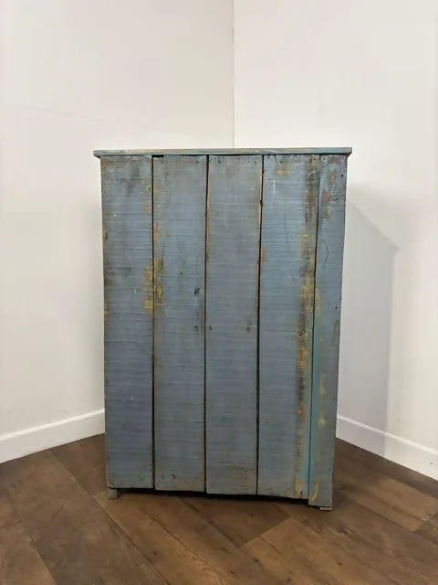 Reclaimed Indian Blue Distressed Cupboard