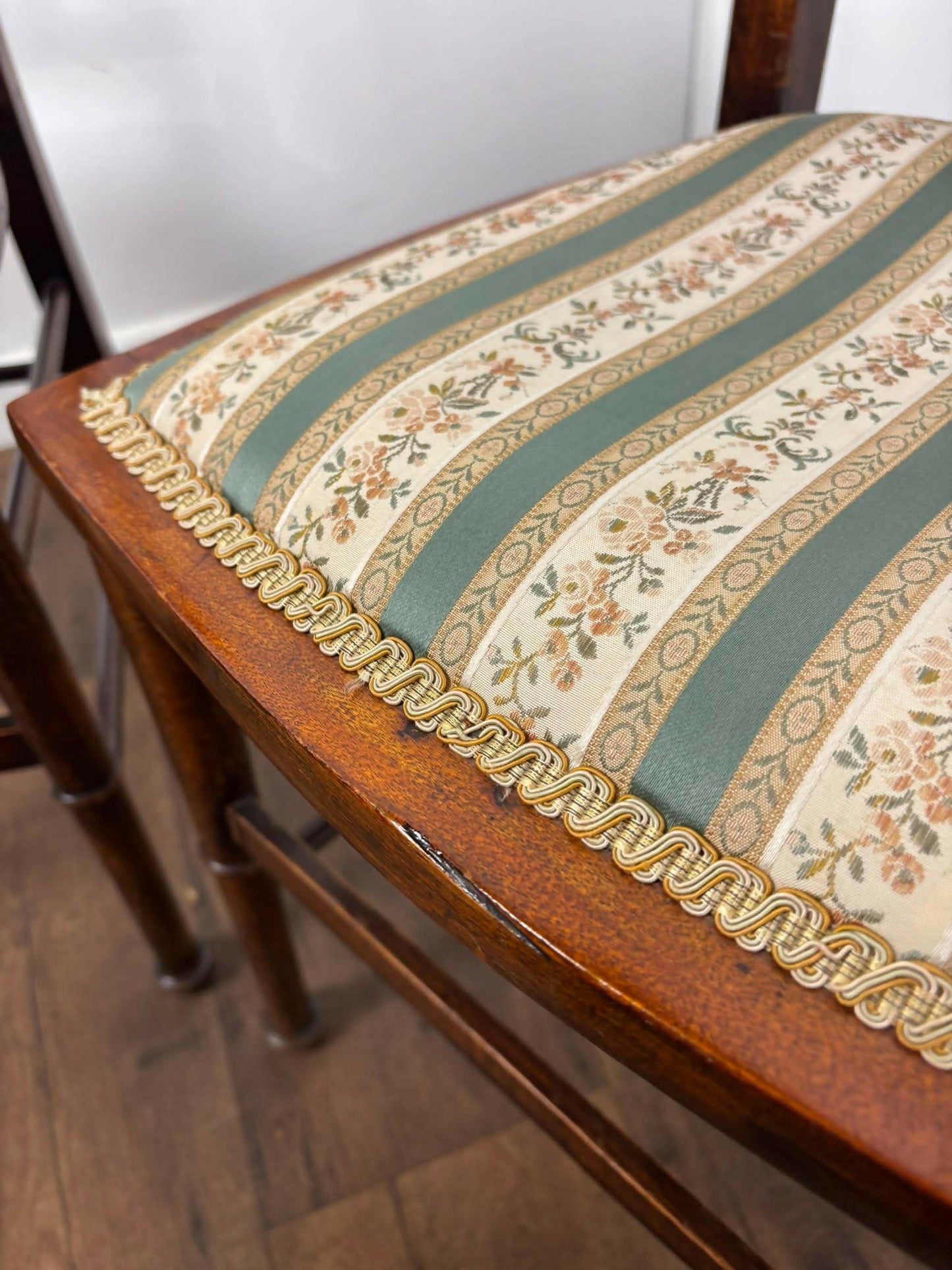 Pair of Edwardian Arts & Crafts Inlaid Mahogany Parlour Chairs