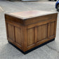 Mahogany Desk, Brass Handles, Panelled Sides & Rear.
