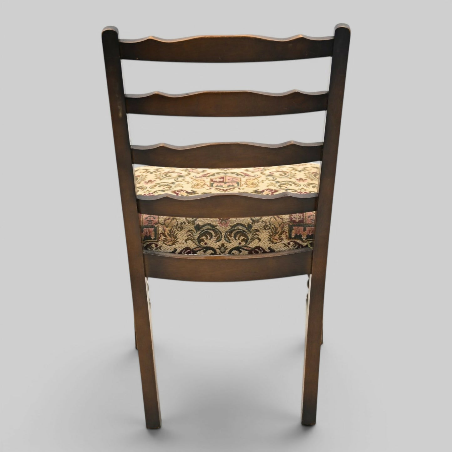 4 Old Charm Oak Dining Chairs Ladderback Tudor Fabric Light Oak FREE UK Delivery