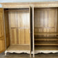 Wardrobe Vintage French Louis Shabby Chic Oak Four Door Carved Armoire LOT 6456