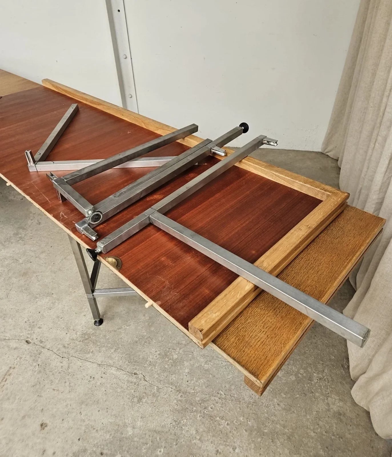Vintage Late Mid Century Conference Boardroom Modernist Scandi Dining Table R917