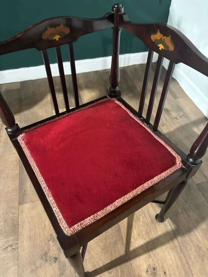 Edwardian Inlaid Mahogany Corner Chair77