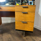 Mid Century Teak Stag Curved Triple Dressing Table