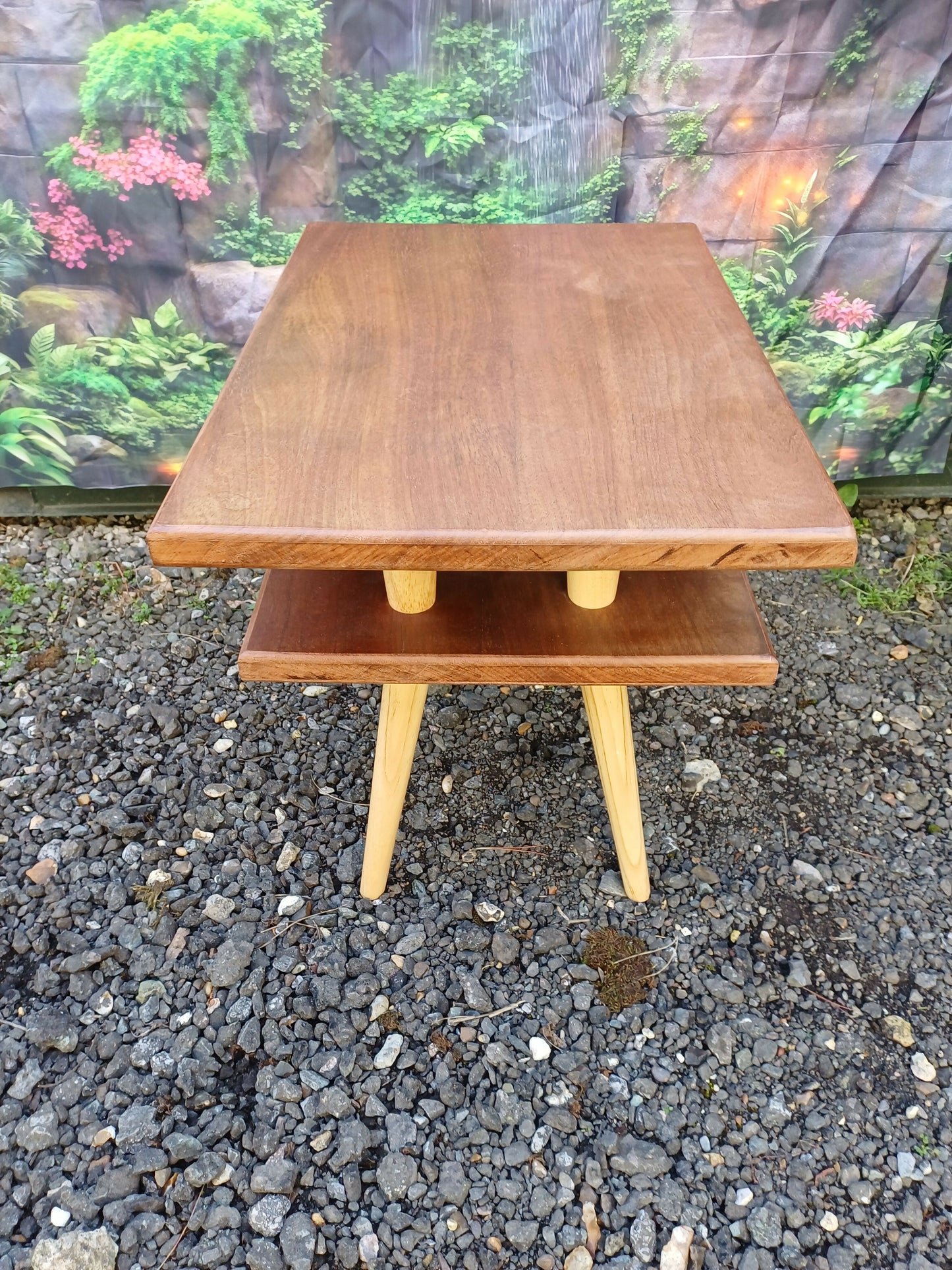 Jatoba Hardwood Table with Shelf
