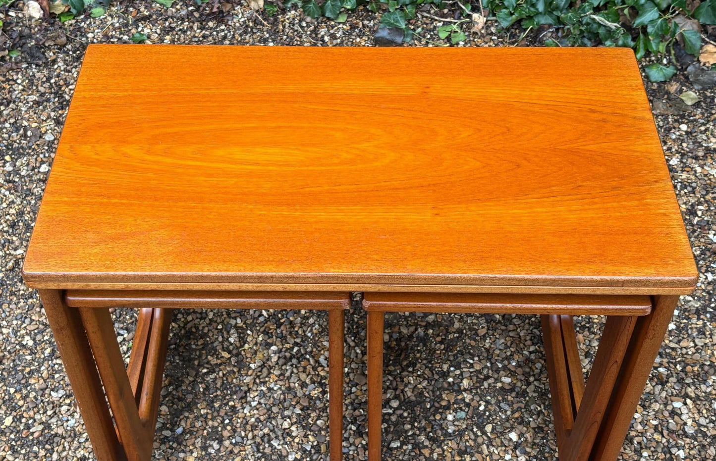 Mid Century McIntosh Triform Teak Nest Of Tables c,1960s
