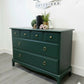 Stag minstrel chest of drawers in dark green