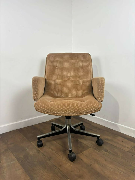 Vintage Upholstered Revolving Office Chair