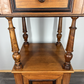 Bedside Table Antique French Style Marble Top Walnut Cupboard Cabinet LOT 4043