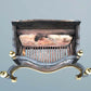George III Style Wrought Iron and Brass Fire Basket