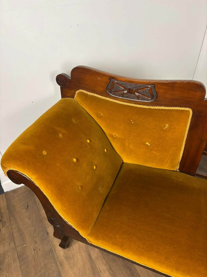 Edwardian Mahogany Framed Salon Settee