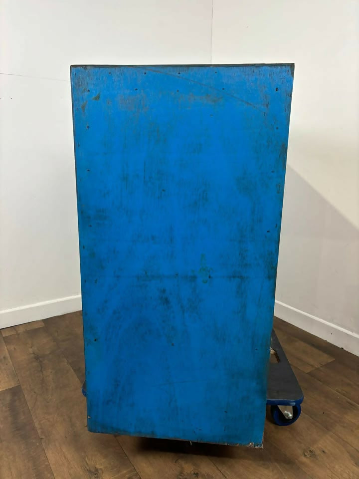 Vintage Rustic Blue Wooden Cupboard