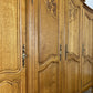 Wardrobe Vintage French Louis XVI Style Oak Four Door Carved Armoire LOT 6497