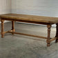 French Oak Farmhouse Kitchen Dining Table With Drawer