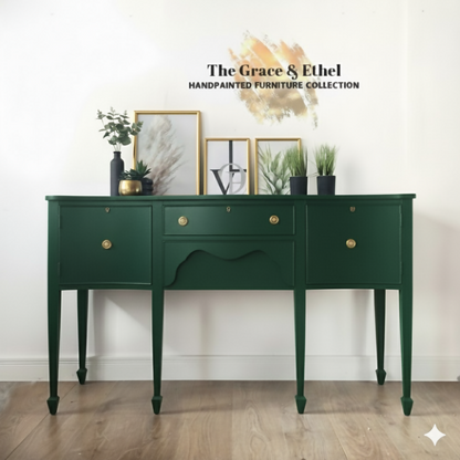 Serpentine green sideboard