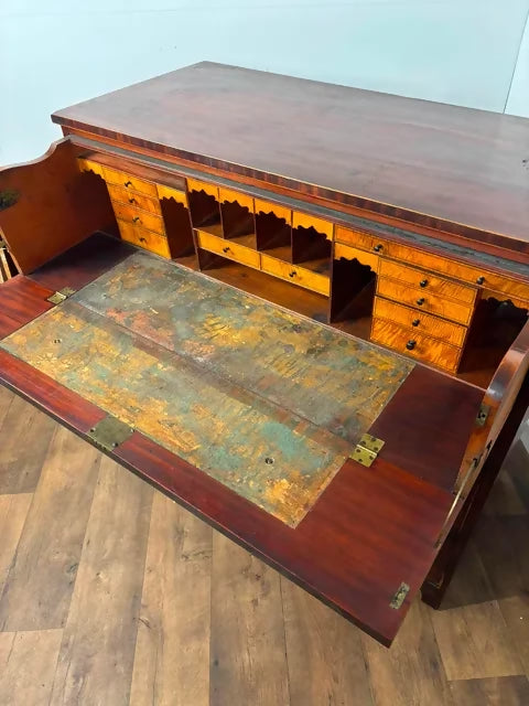 Victorian Mahogany Inlaid Secretaire Chest of Drawers