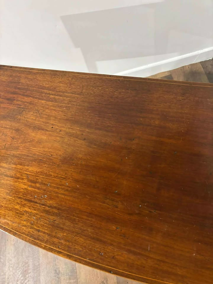 Edwardian Inlaid Mahogany Serpentine Front Side Table