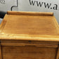 Light Oak Set Of 9 Filing Drawers With Tambour Rolling Front, With Key