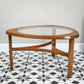 Nathan Coffee Table in Teak with Glass Top 1960s
