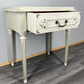 Bedside Table Vintage France Shabby Chic Painted Drawer Carved Cabinet LOT 4042