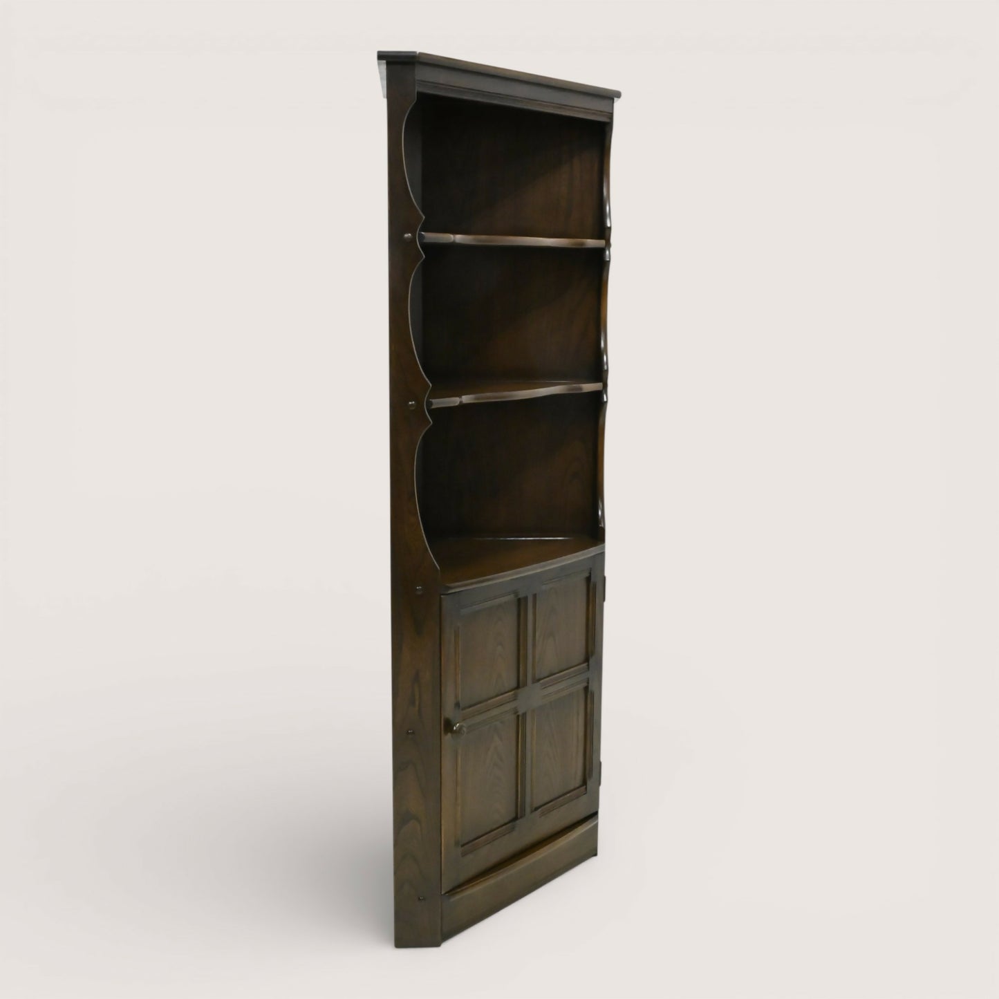 Genuine Ercol Corner Cabinet with Shelves and Cupboard EXC FREE UK Delivery