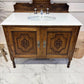 Wide Traditional Wooden Vintage Bathroom Vanity Unit - Mary Queen of Scots