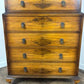 Vintage Walnut Chest On Chest – 8 Drawer Tallboy Chest