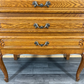 Chest of Drawers Vintage French Louis XVI Style Oak Carved Cabinet LOT 3773