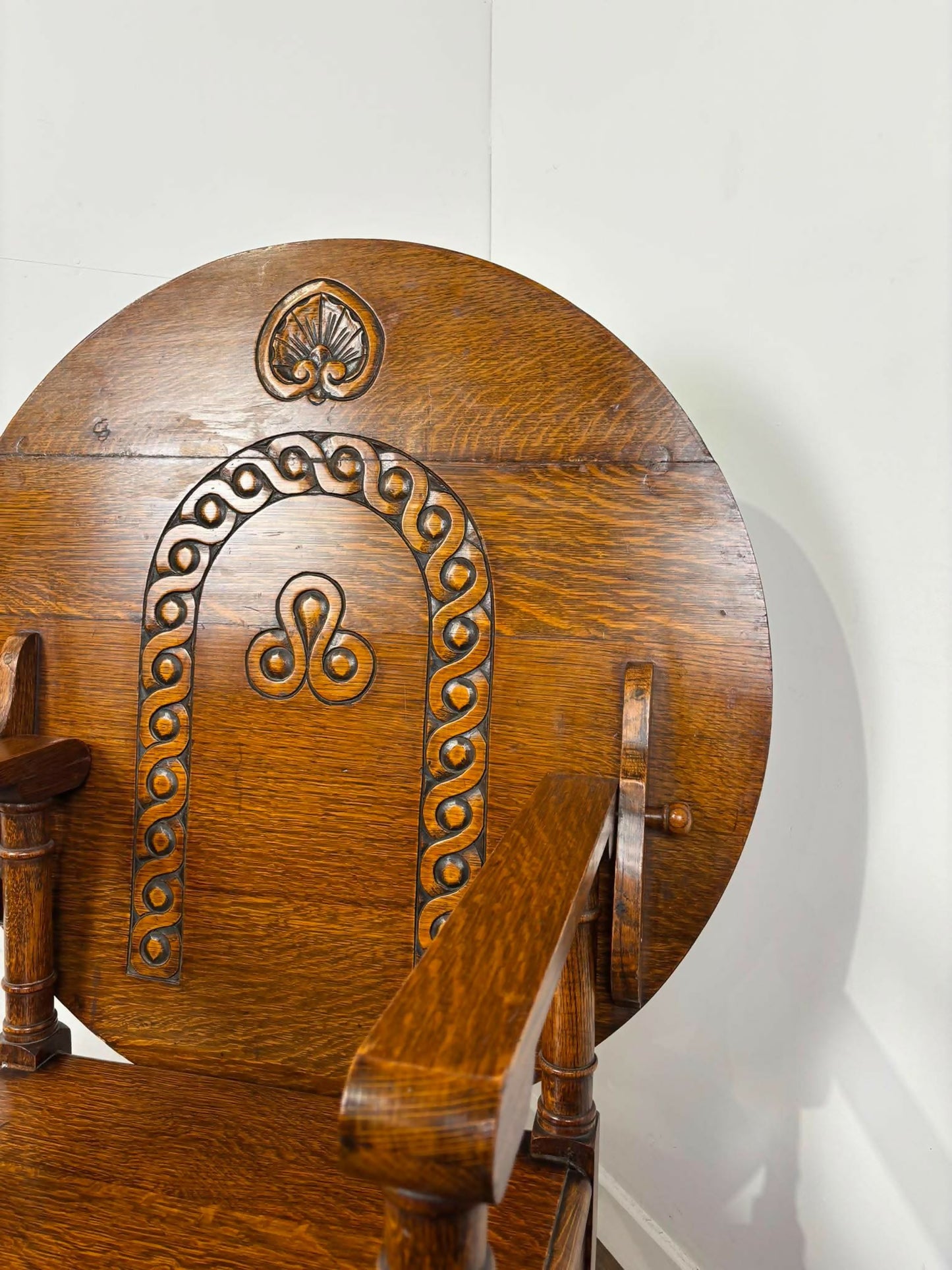 Arts & Crafts Oak Monks Chair/Metamorphic Table