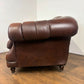 Thomas Lloyd Brown Leather Chesterfield Style Sofa