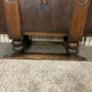Vintage Art Deco Carved Wood Cabinet Sideboard 3 Doors 2 Drawers