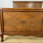 Bed Vintage French Louis XVI Oak King Size Bed Frame Carved Headboard LOT 6383