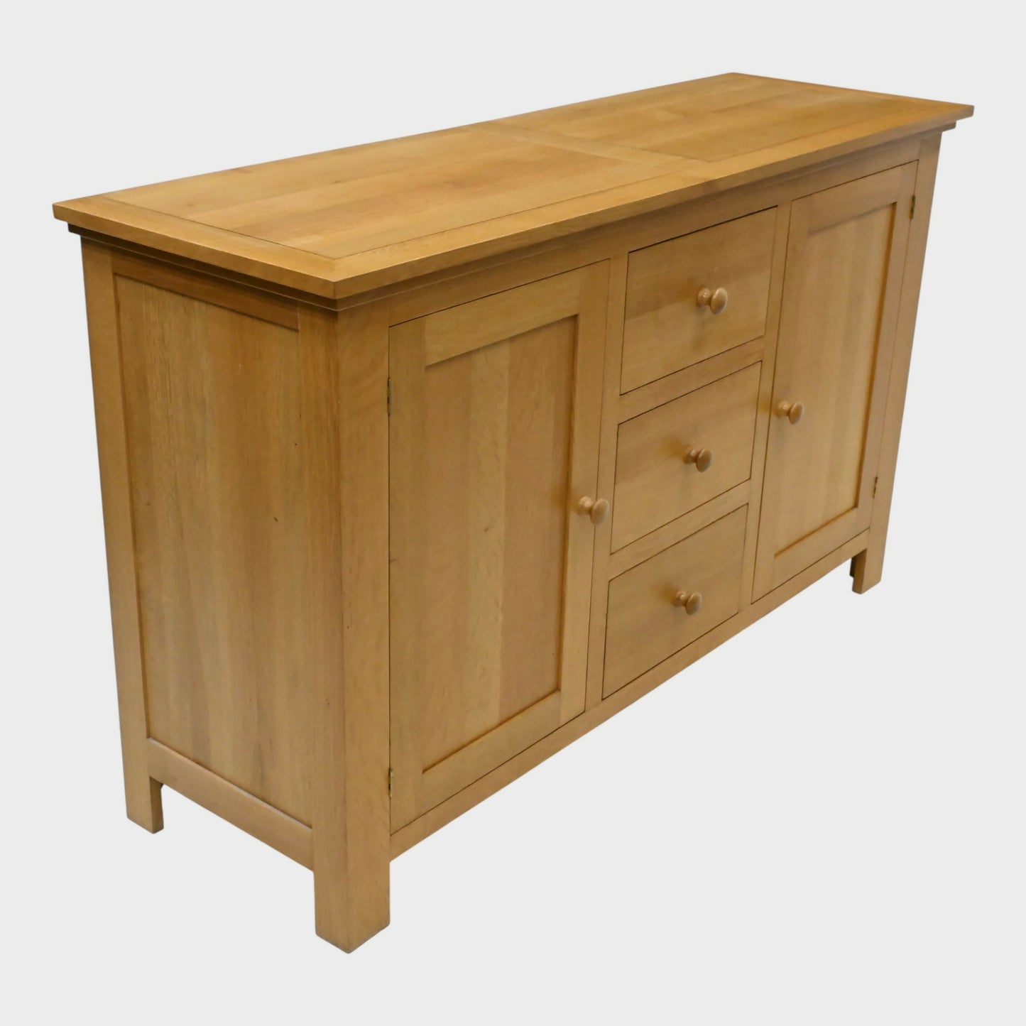 Light Oak Sideboard 2 Cupboards 3 Central Drawers Shelves FREE UK Delivery*. SBR10990/0110E