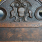 Italian Renaissance Revival Hall Oak Carved Antique Chair Carved Wainscot Throne Ecclesiastical
