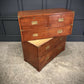 Mahogany Military Vintage Campaign Chest By Ross & Co.