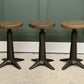 3 Antique Singer Sewing Machinists Stools - Cast Iron - Adjustable Height