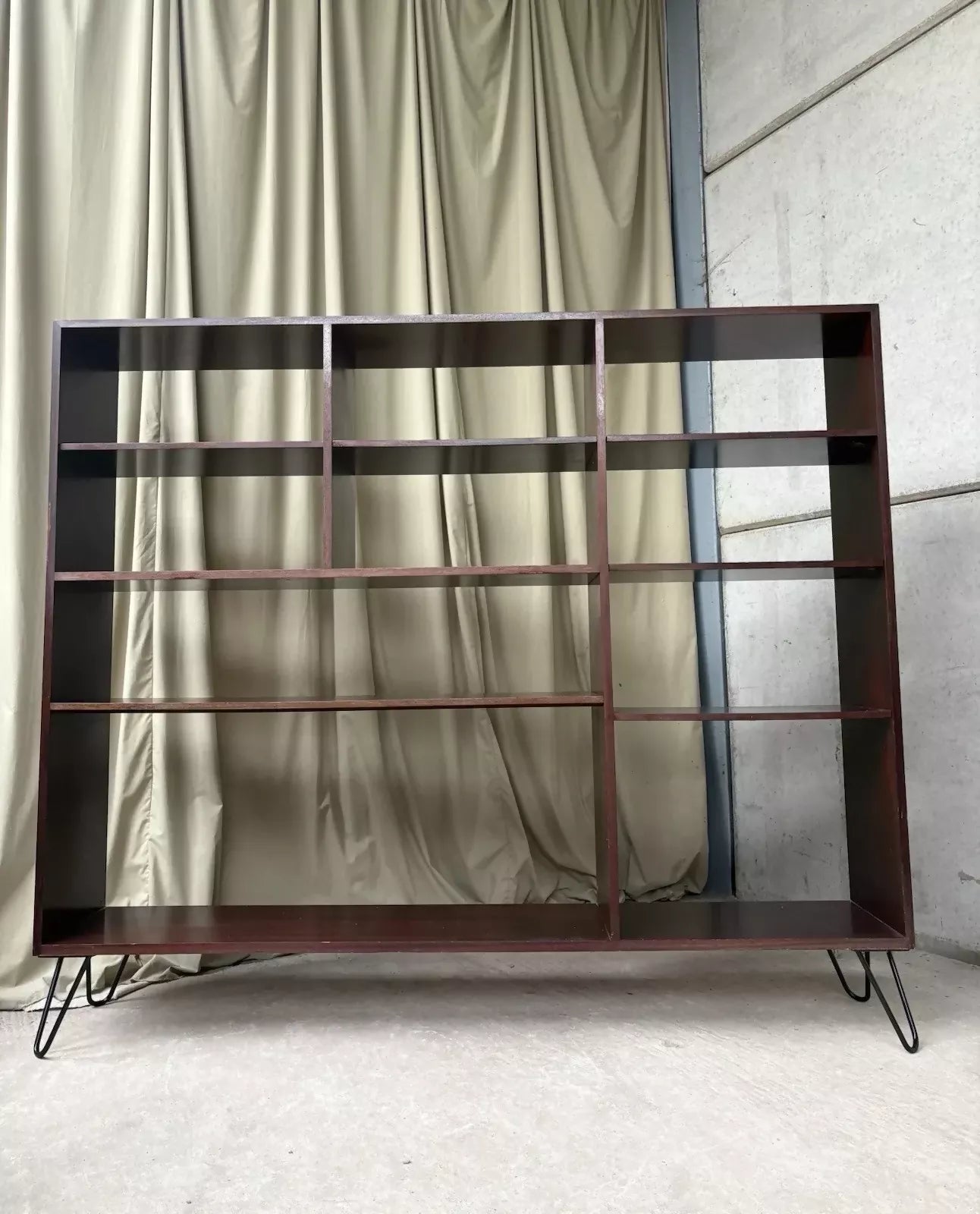 Vintage Mid Century Danish Rosewood Bookcase Shelving Wall Unit Retro Scandi R1069