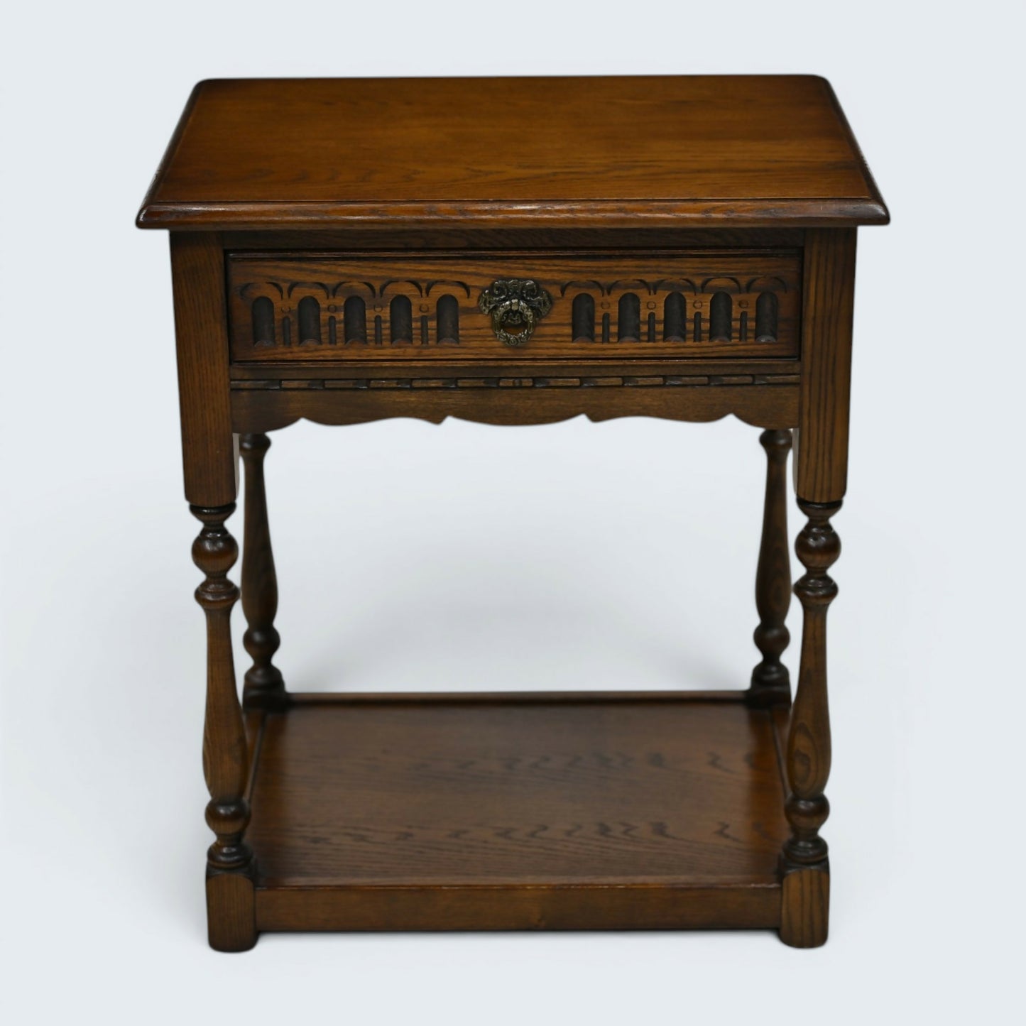 Old Charm Side Table Lamp Table Light Oak Finish With Drawer FREE UK Delivery